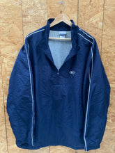 Vintage Y2K Reebok navy blue minimal shell track windbreaker qtr jacket size XXL